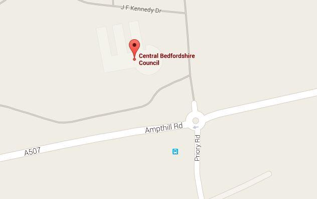 Map of the Council office at Shefford